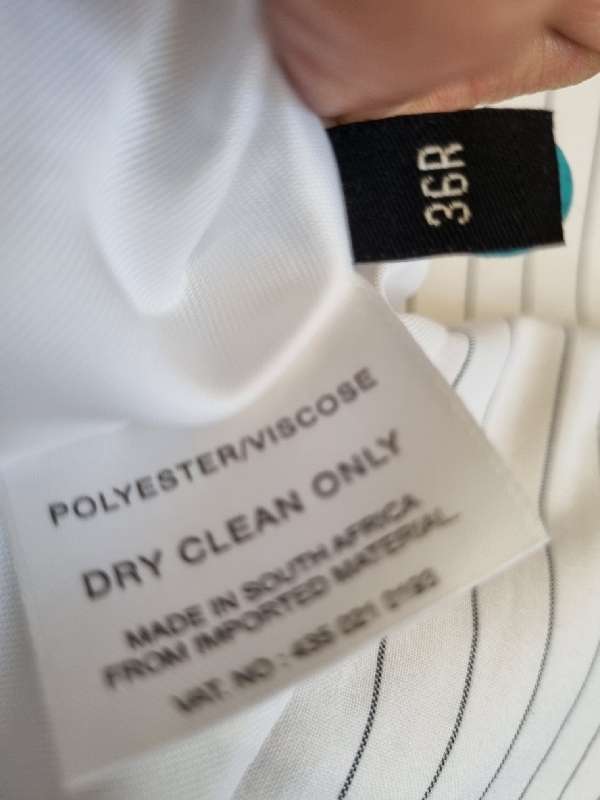 White Striped Jacket - Jean Pierre Paris - Size 36R - Great Condition!
