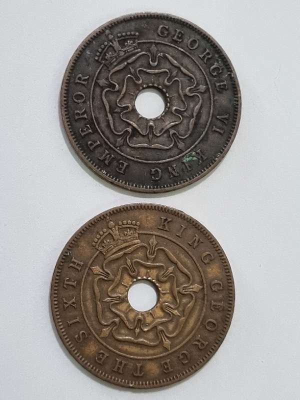 2 x Southern Rhodesia One Penny - 1943 & 1951