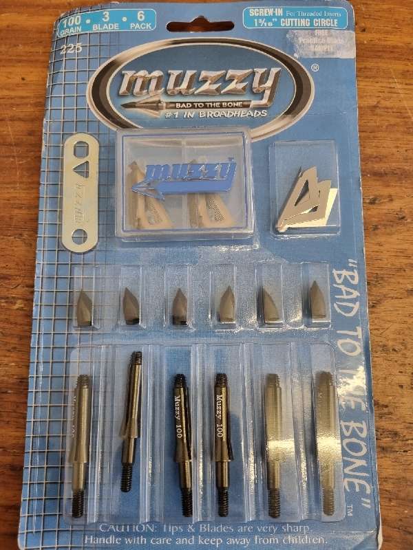Muzzy 6 Pack Broadheads - Archery - US Made
