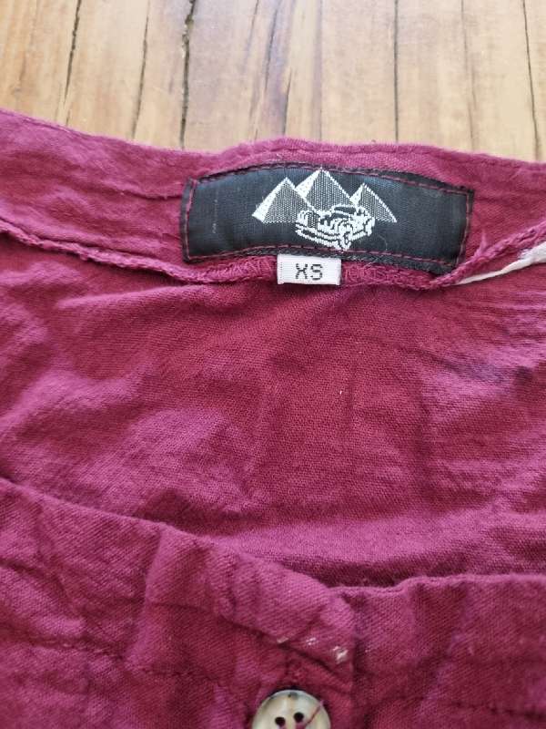 Maroon Dress with buttons - Size XS