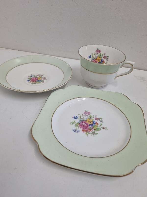 Vintage Vale Bone China Trio - Made in England