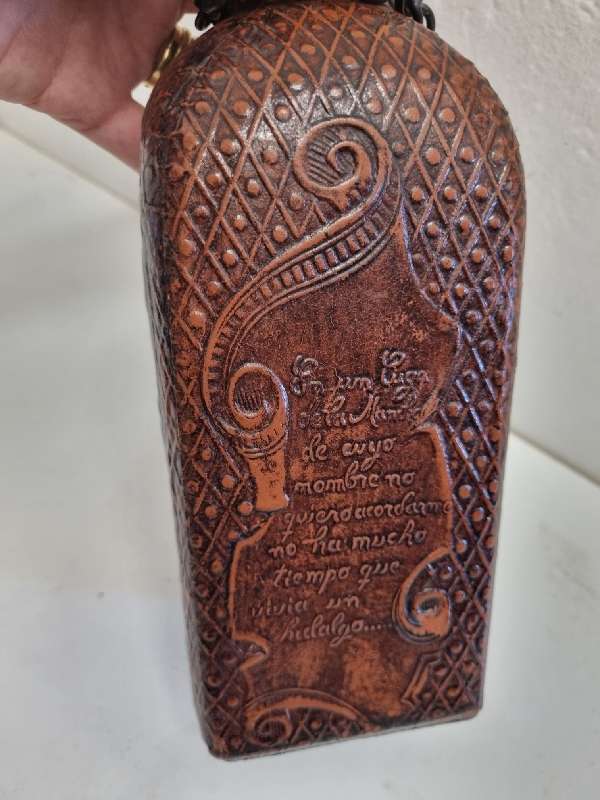 Leather covered bottle