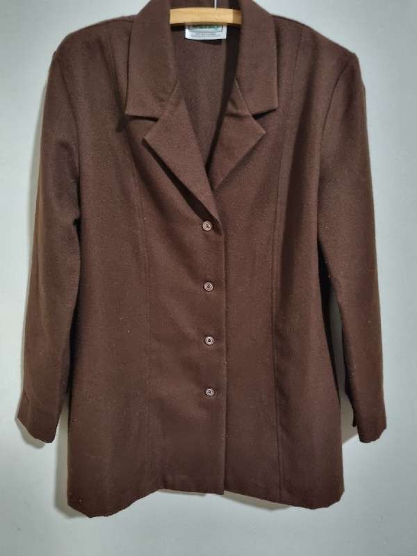 Vintage Dark Brown Jacket - Size 36