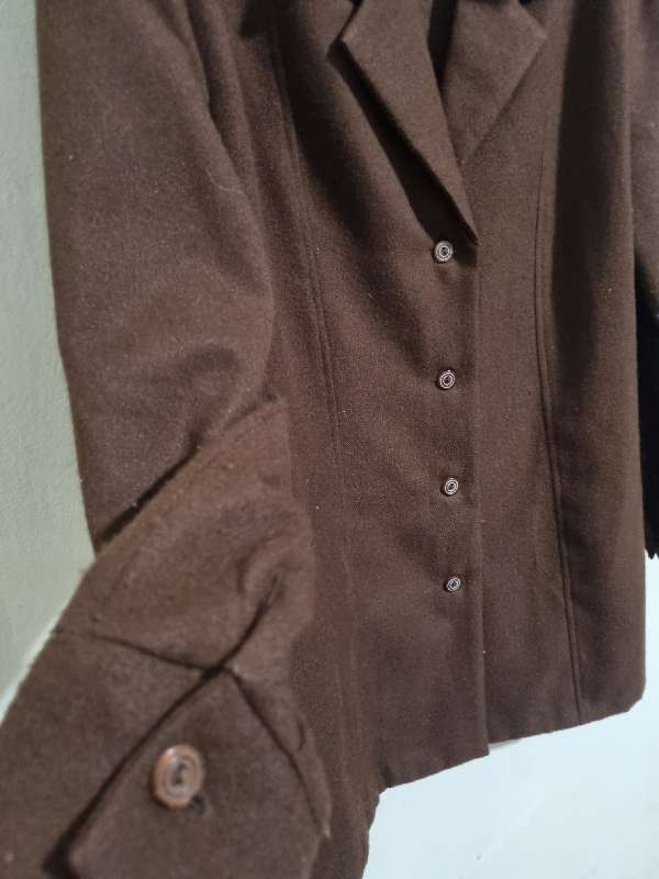 Vintage Dark Brown Jacket - Size 36
