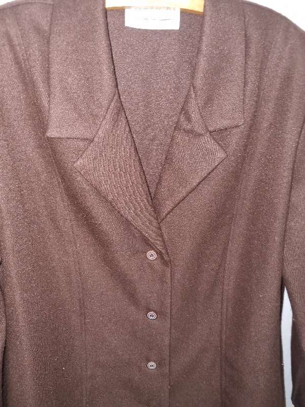 Vintage Dark Brown Jacket - Size 36