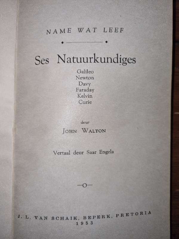 Ses Natuurkundiges - John Walton