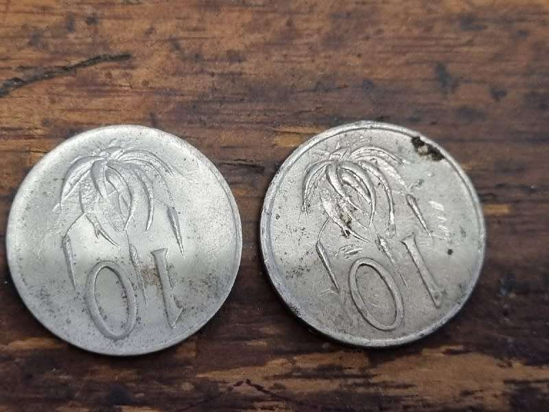 2 x 10c coins - 1976 & 1988