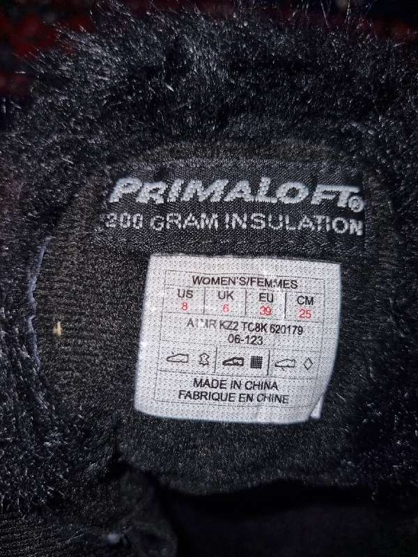 The North Face Primaloft Isulation Boots - Black - Size 6 - Great Condition