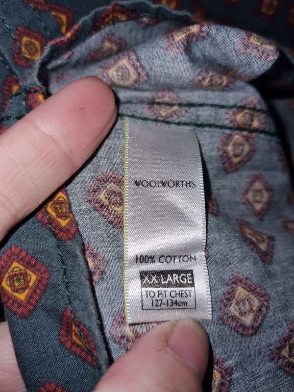 Woolworths Slim Fit Long Sleeve Shirt - Size XXL - 100% Cotton