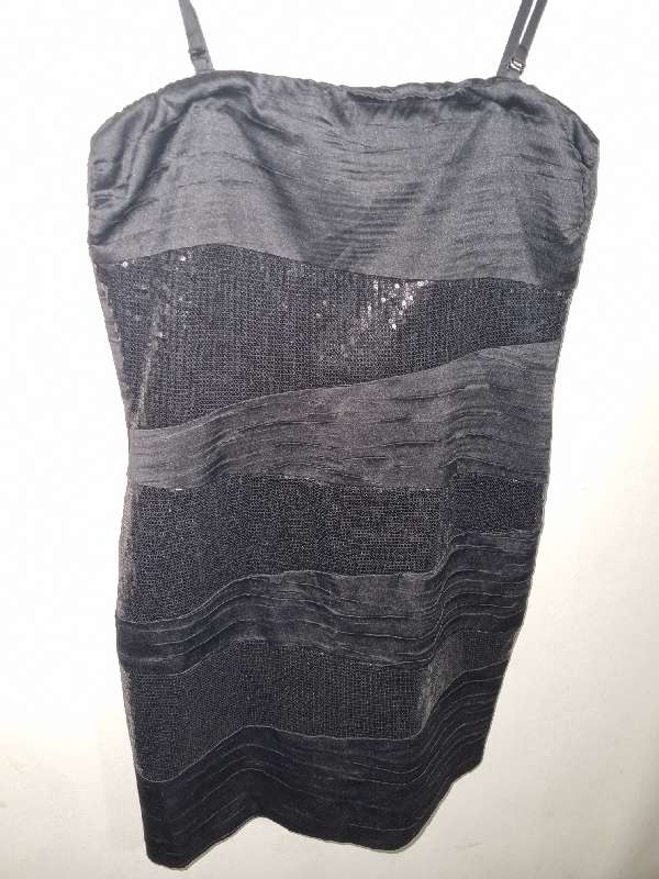 Beautiful Black Cocktail Dress with beaded detail - Size 14
