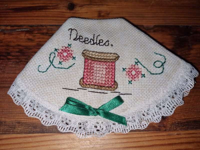 Hand Crafted Embroidered Needles Holder
