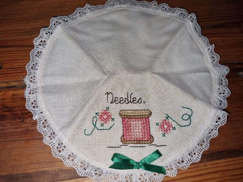 Hand Crafted Embroidered Needles Holder