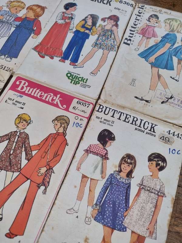 8 x Vintage Butterick Kids Clothing patterns