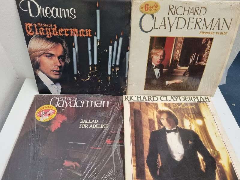 4 x Richard Clayderman LPs / Vinyl Records - One is a double LP