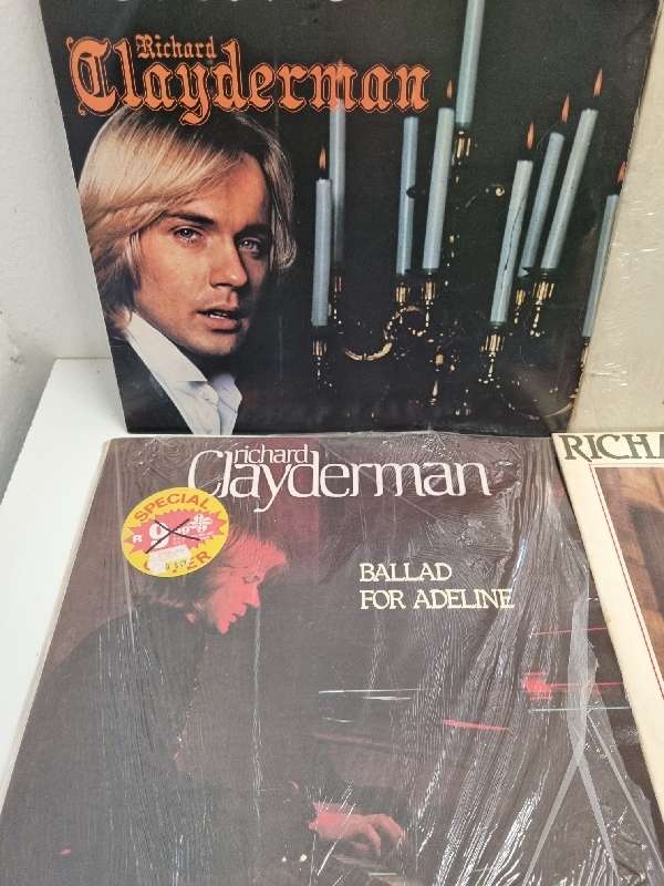 4 x Richard Clayderman LPs / Vinyl Records - One is a double LP