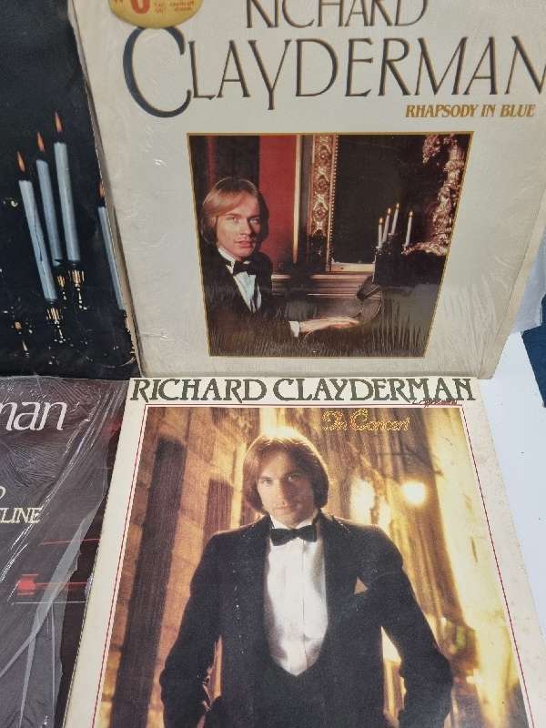 4 x Richard Clayderman LPs / Vinyl Records - One is a double LP
