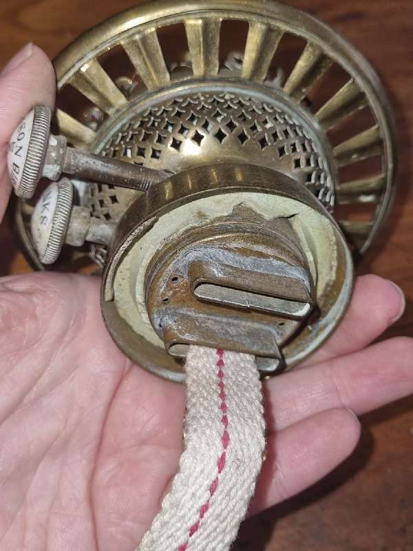 Oil lamp vintage Hinks & Son Birmingham lever twin bayonet burner