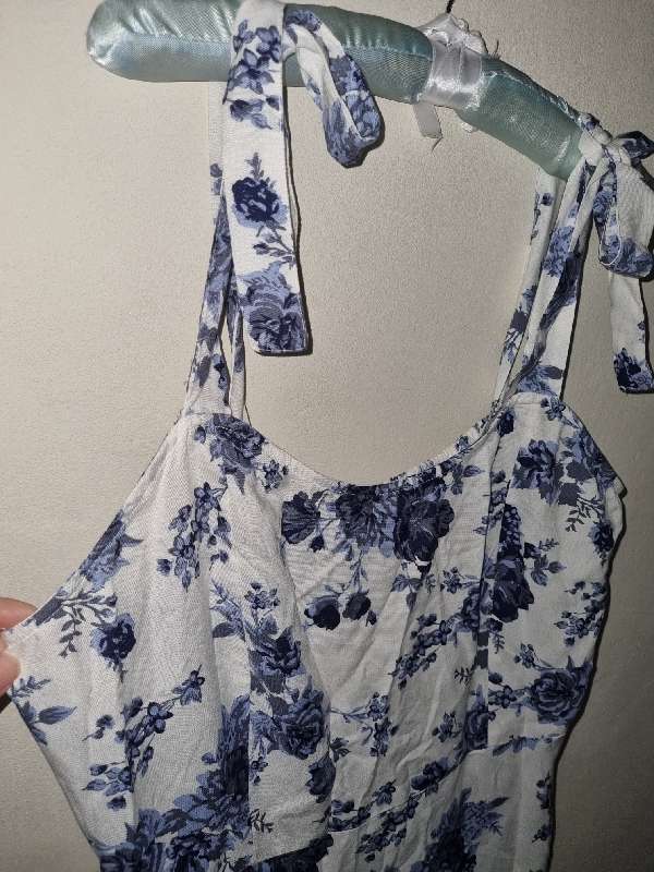 Beautiful Blue and White Woolworths Viscose Dress - Size 16