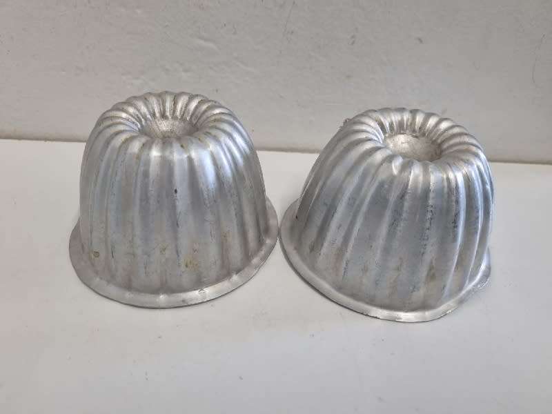 2 x Small Vintage Tin Moulds