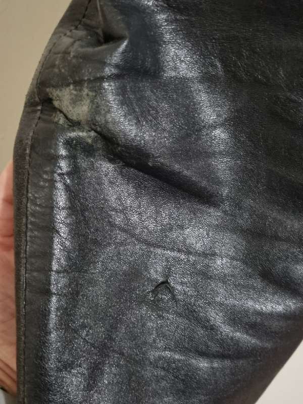 Beautiful Black Genuine Leather Jacket - Size M