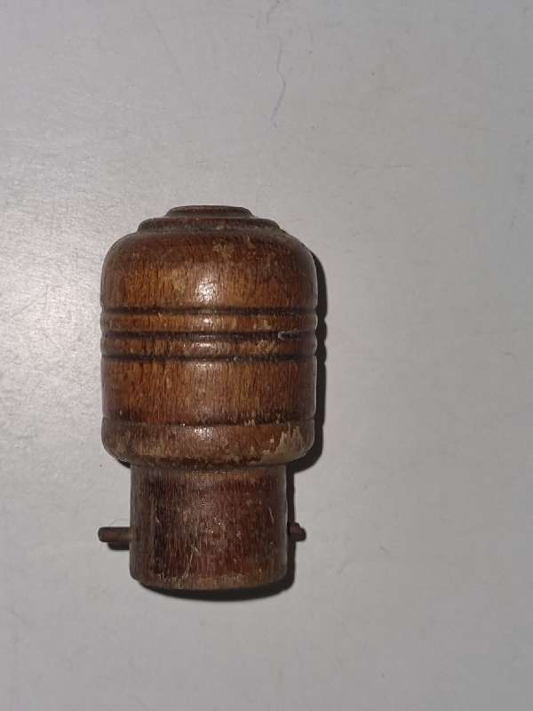 Vintage Wooden Bayonet Plug