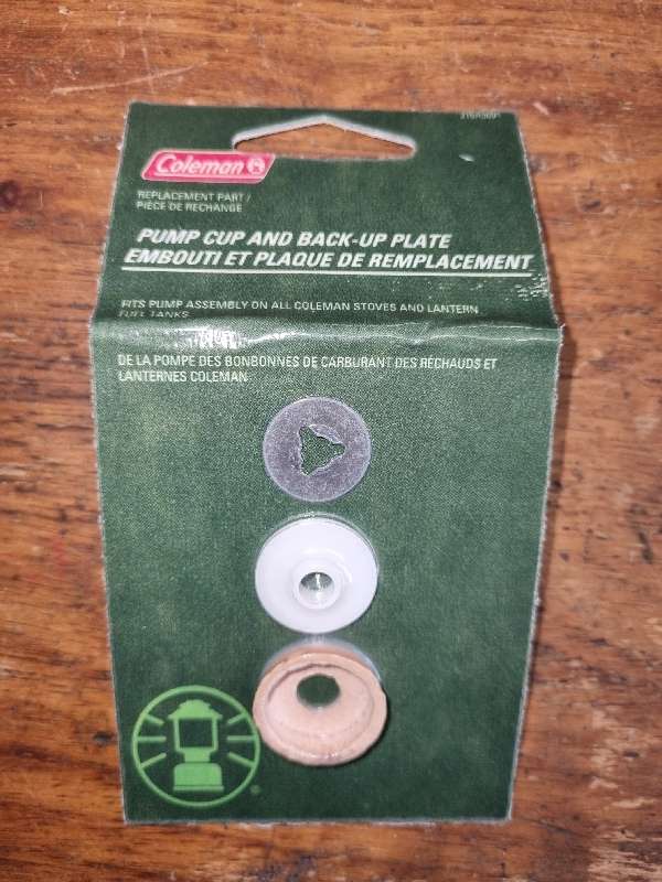 Coleman Replacement part - Pump Cup and Back-up Plate - New