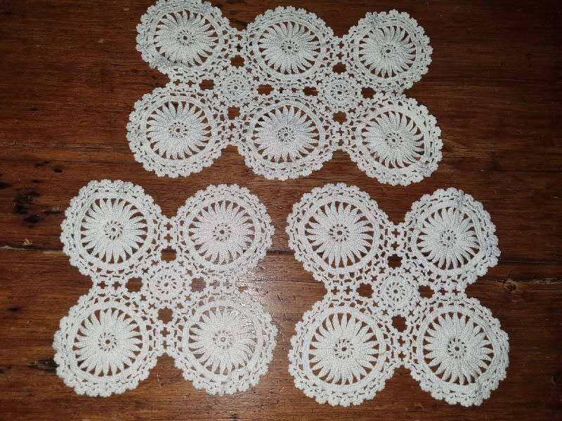 3 x Beautiful Crochet Doilies