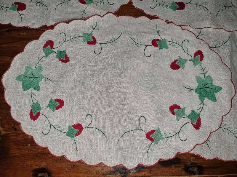10 x Vintage Embroidered Doilies