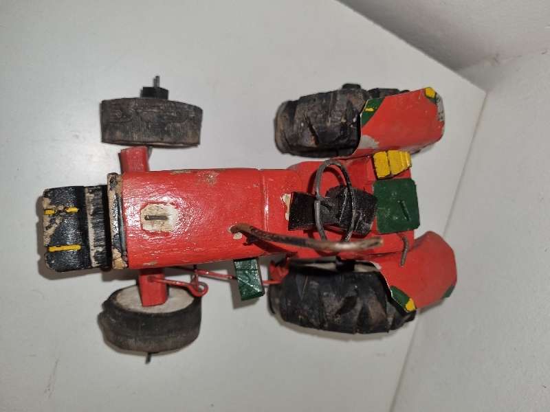 Wooden Tractor - Display Piece - 23cm x 15cm x 13cm