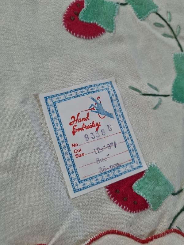 6 x Vintage Embroidered Doilies - Never Used