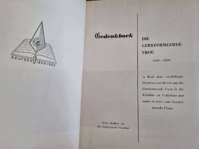 Gedenkboek - Die Gereformeerde Vrou 1859 - 1959