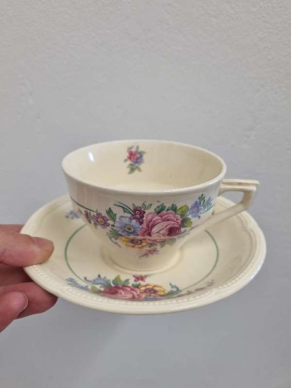 Burleigh Duo - Cup and Saucer - Made in England