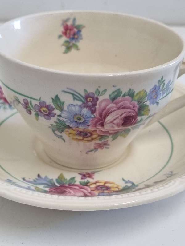 Burleigh Duo - Cup and Saucer - Made in England