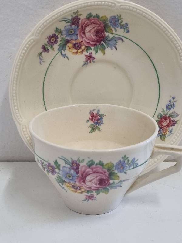 Burleigh Duo - Cup and Saucer - Made in England