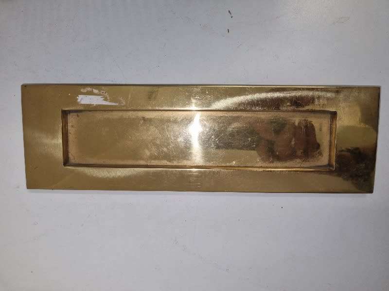 Solid Brass letter plate - letter box plate