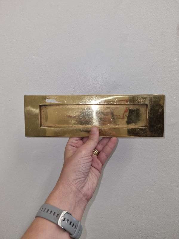 Solid Brass letter plate - letter box plate