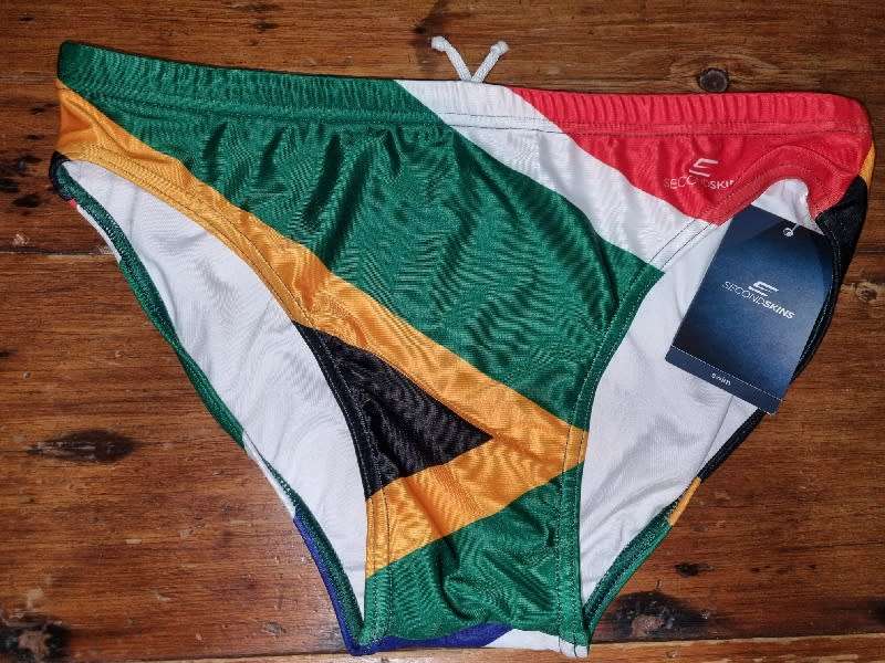 Second Skins Mens South African Flag Swimming Briefs - Size 40 - New with tags