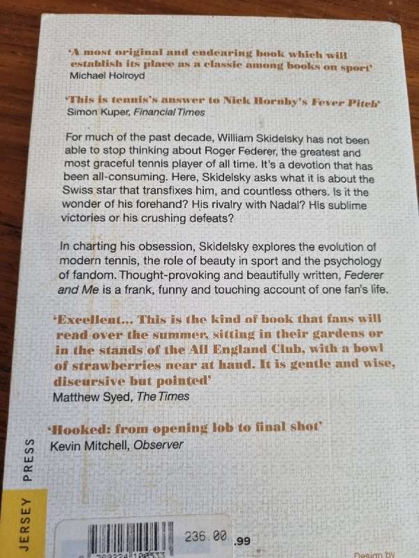 Federer and Me - A Story of Obsession - William Skidelsky