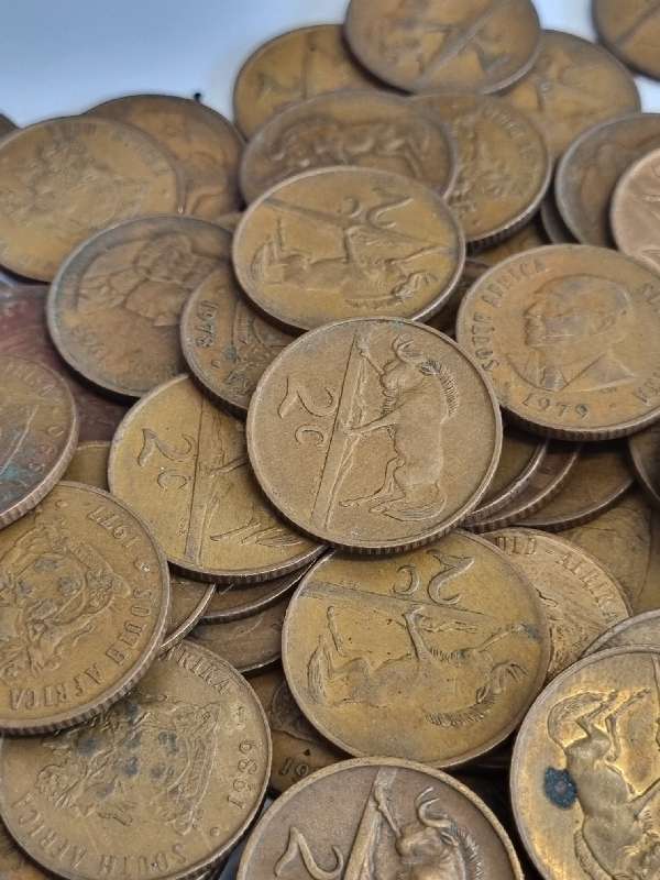 160 x 2c coins - 2 cent coins