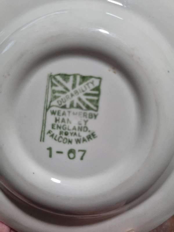 Weatherby Hanley England Royal Falcon Ware Ashtray with Horse detail