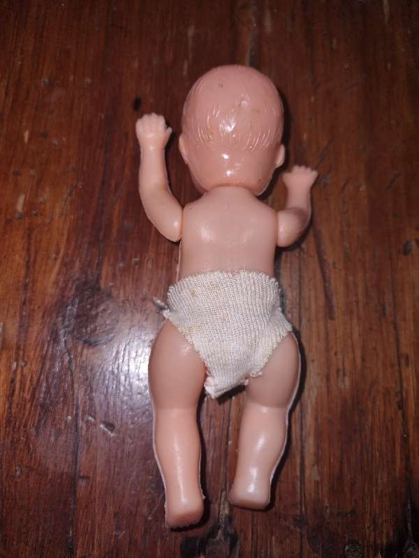 Vintage Hard Plastic Doll - Hong Kong - Size - 13.5cm