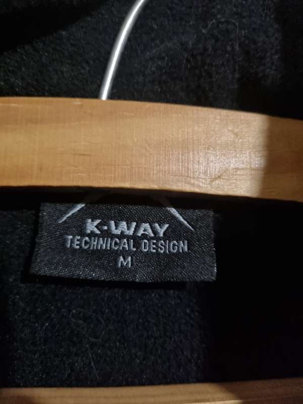 K-Way Black Sleeveless Jacket with pockets - Size M