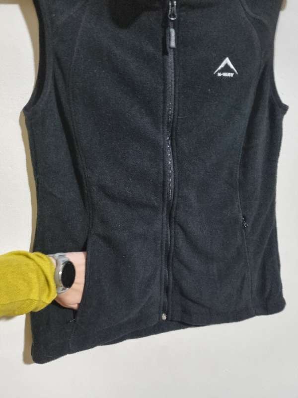 K-Way Black Sleeveless Jacket with pockets - Size M