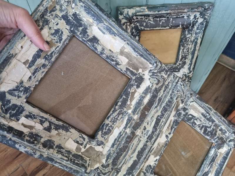 2 x Rustic Picture Frames made from Tin Ceiling Metal - Size 57cm x 28cm each - Price is for both