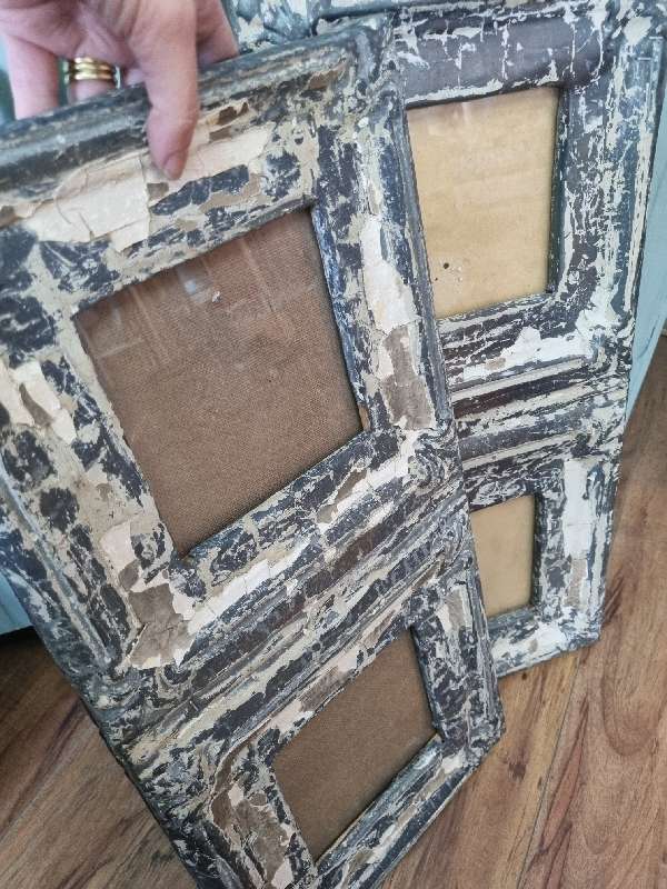 2 x Rustic Picture Frames made from Tin Ceiling Metal - Size 57cm x 28cm each - Price is for both
