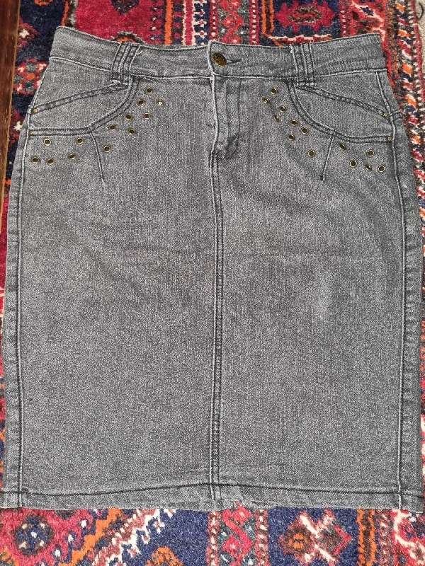 Black Denim Skirt - Size 34