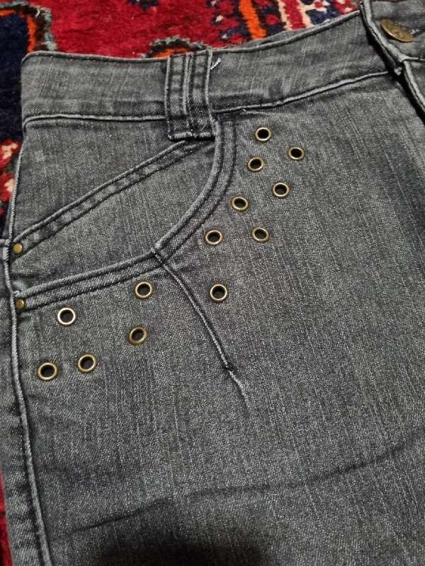 Black Denim Skirt - Size 34