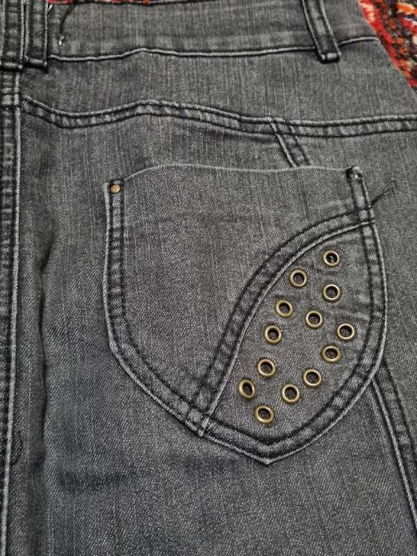 Black Denim Skirt - Size 34
