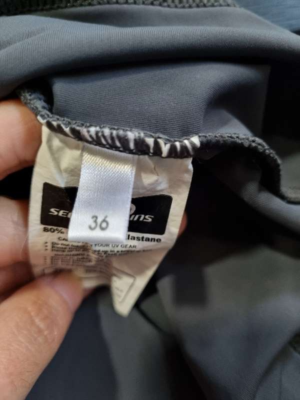 Second Skin Swimwear / Swim Top - Size 36 - Grey