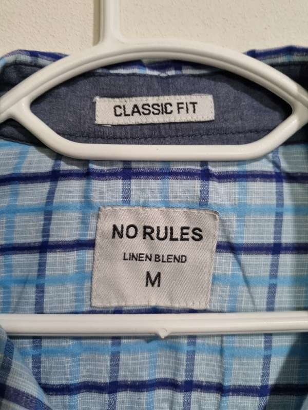 Check Shirt - Size M - Linen Blend